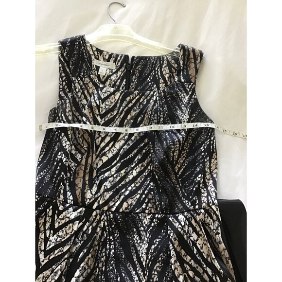 DRESS BARN -WOMENS STRAP ANIMAL PRINT BELTED KNEE LENGHT DRESS SIZE 10 - Picture 6 of 7